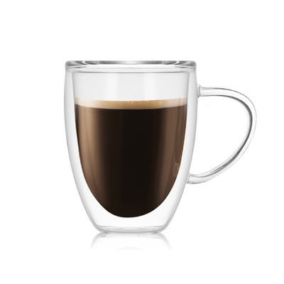 Lichtgewicht Dubbele Verglaasde Koffiekoppen, de Koffiekoppen van Afwasmachine Veilige Pyrex leverancier