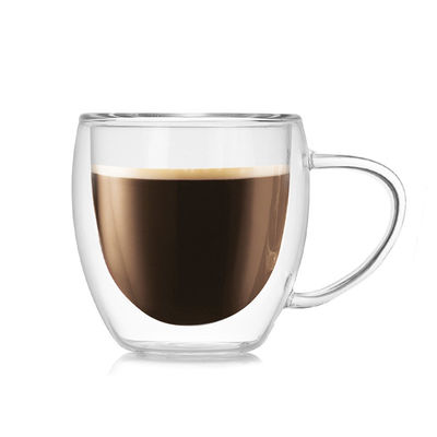 Lichtgewicht Dubbele Verglaasde Koffiekoppen, de Koffiekoppen van Afwasmachine Veilige Pyrex leverancier