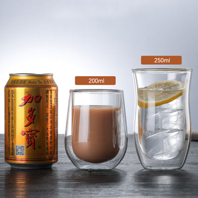 De hoge Borosilicate-van het de Koffiekop Aangepaste Ontwerp van het Pyrexglas Transparante Kleur leverancier
