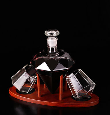 1000ml de Fles van de de Wijnkaraf van het diamantglas Lichtgewicht voor Rode Wijn/Whisky leverancier