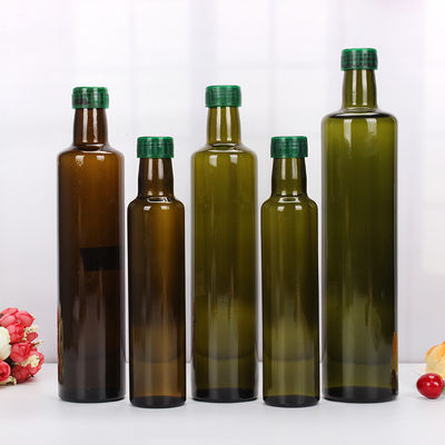 De vierkante Donkergroene Amberfles van de GlasOlijfolie voor Verpakkings Tafelolie leverancier