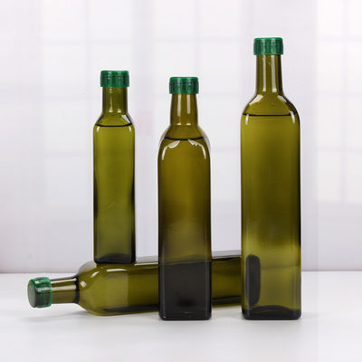 Lege Vierkante Donkergroene Glasfles, Olie- en azijnstelletje van de het GlasOlijfolie van Eco het Vriendschappelijke leverancier