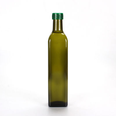 Lege Vierkante Donkergroene Glasfles, Olie- en azijnstelletje van de het GlasOlijfolie van Eco het Vriendschappelijke leverancier