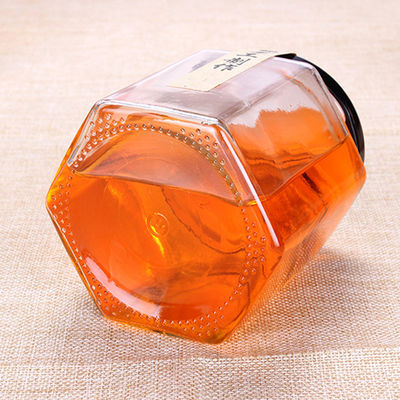 De met de hand gemaakte Stapelbare Hexagonale Vorm van de Glasjampot Klein voor Voedselopslag leverancier