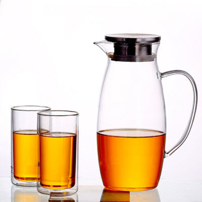 Waterkruik van het het Glaswater van BPA de Vrije voor Sap/Drank/Koud Waterhand Geblazen Ambacht leverancier
