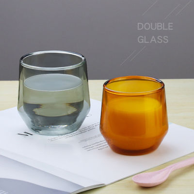 Dubbel van de het Glaskoffie van Muurthermosflessen van de Kophand Geblazen Borosilicate het Glasmateriaal leverancier