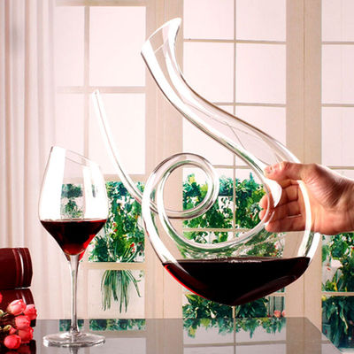 Moderne Hand Geblazen Glaskaraf, Duidelijke de Wijnkaraf van de Glas Vlakke Bodem leverancier